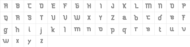 Stucker inline FREE Regular  glyph index