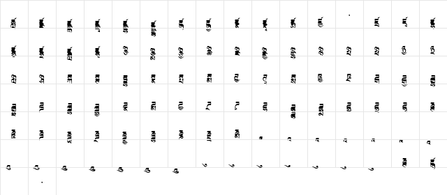 TibetanMachineWeb3 Regular  glyph index