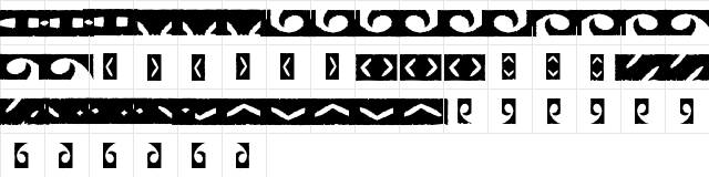 Stoned Regular  glyph index