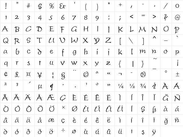 00824 Regular  glyph index