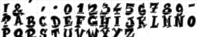 Brown Shoes Regular  glyph index