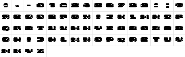 Comeback Filled Regular  glyph index