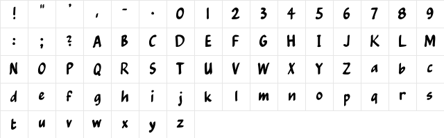 Polsyh Regular  glyph index