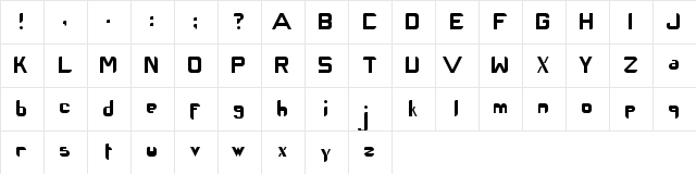 Hirschknacker Regular  glyph index