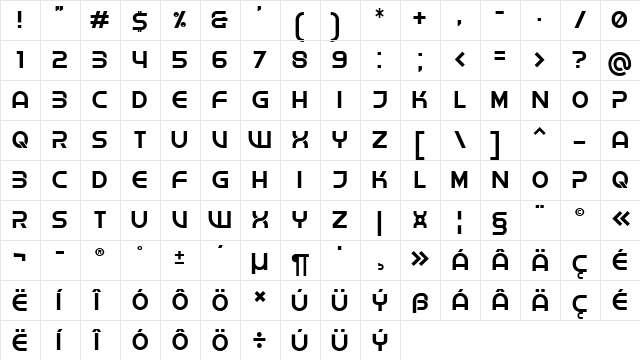Shock Light  glyph index