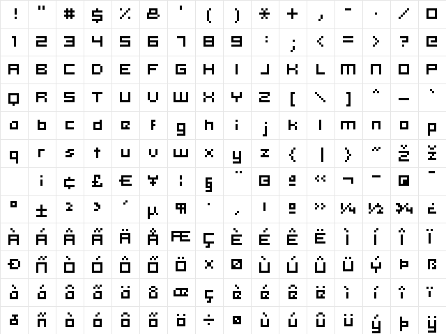 hooge 05_53 Regular  glyph index