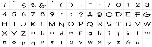 Lumparsky Ex Regular  glyph index