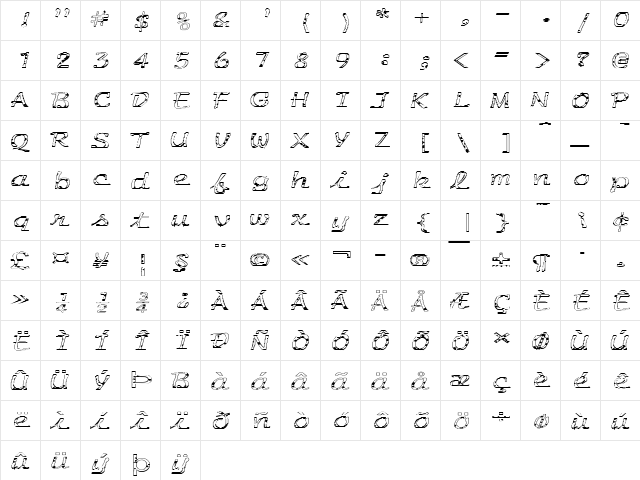 FZ HAND 20 SPOTTED EX Normal  glyph index