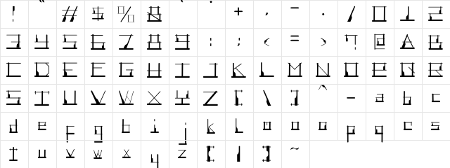 Angklung Awesome  glyph index