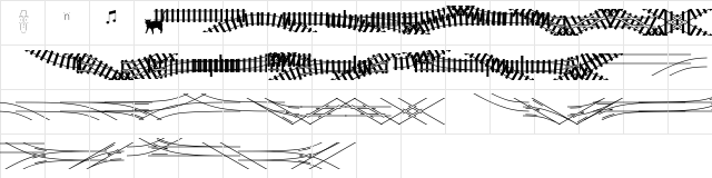TrainTracks Regular  glyph index