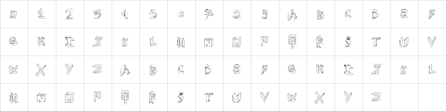 ExtraDimension Regular  glyph index