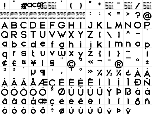 Gacor Personal Use Regular  glyph index