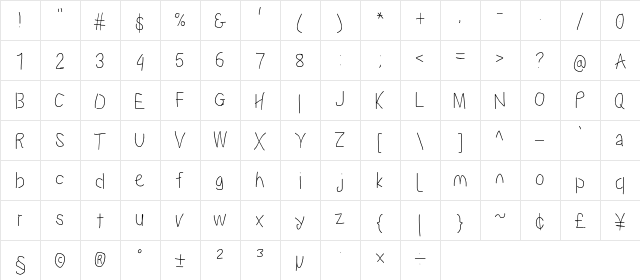 Proton BdCnd  glyph index