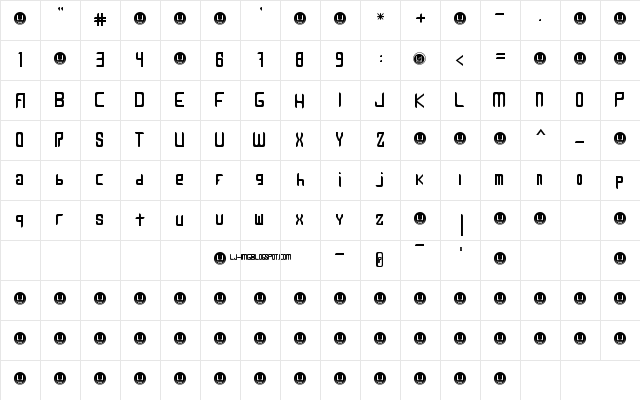 Leven Regular  glyph index