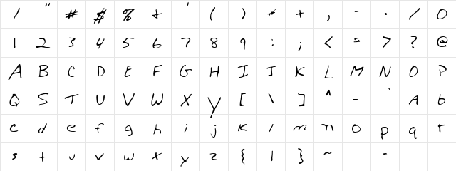 Walter Regular  glyph index