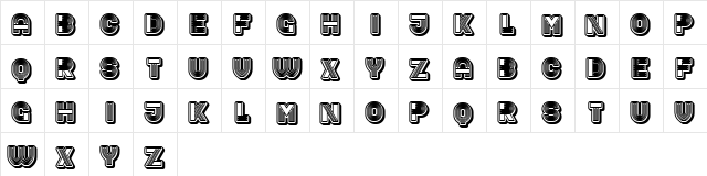 Hertz Fancy Regular  glyph index