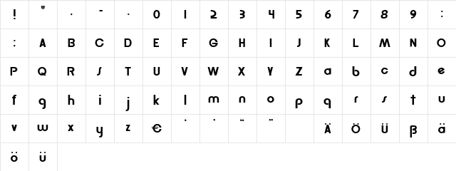 Nemesis Regular  glyph index
