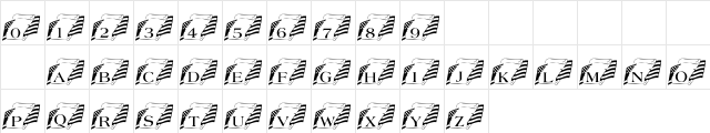 101! We the People Regular  glyph index