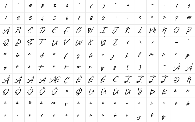 Alexandroupoli Regular  glyph index