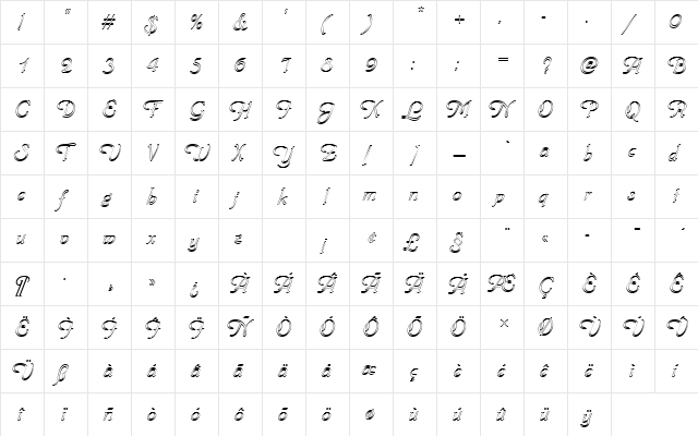 PhyllisDOu1 Regular  glyph index