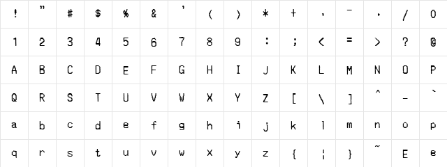 Merchant Copy Regular  glyph index