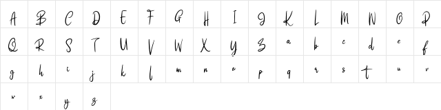 Higlays FREE Regular  glyph index