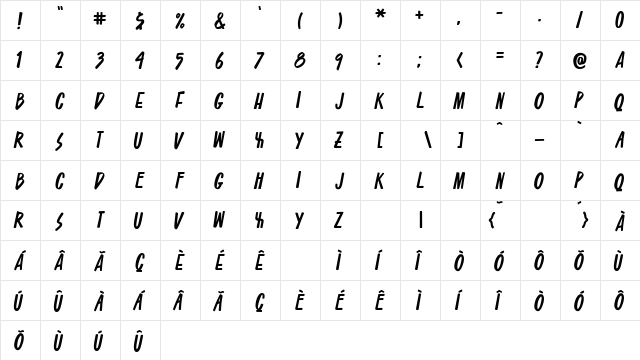 Asteristico Regular  glyph index