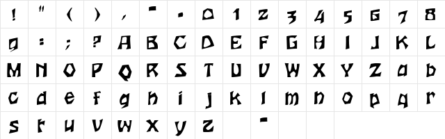HERTHA Regular  glyph index