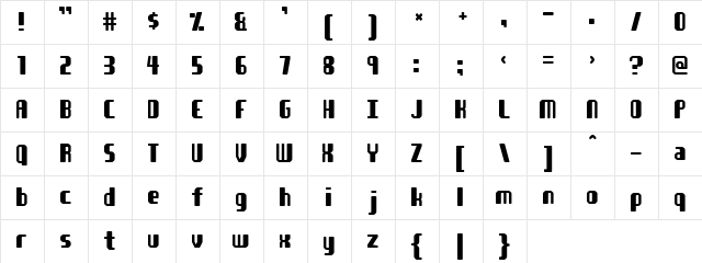 Young at heart Regular  glyph index