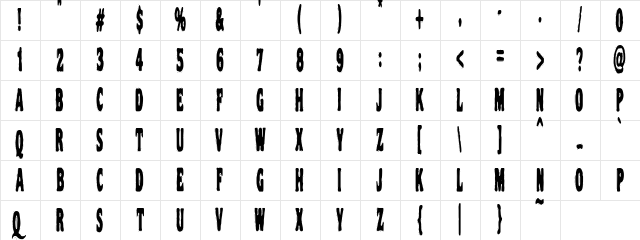 VTC Night Of The Stretched Dead  glyph index