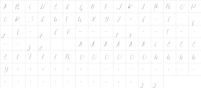 Extraordinary U Demo Regular  glyph index