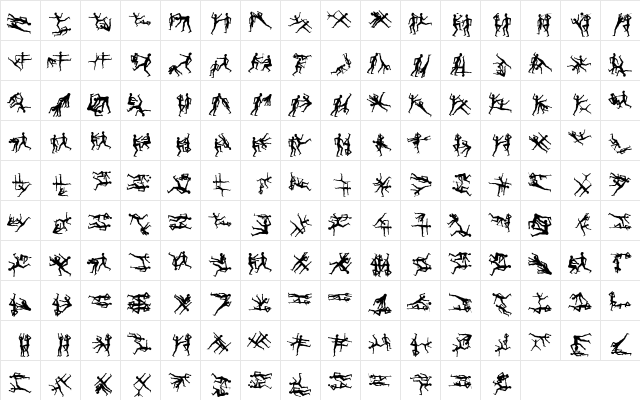 BalletliAbsurdo Regular  glyph index