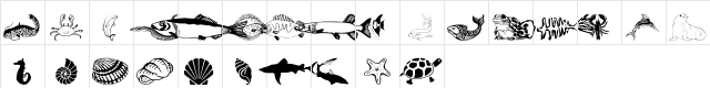 wmaquatic1 Regular  glyph index