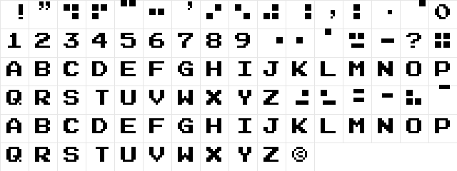 Volleyball Regular  glyph index