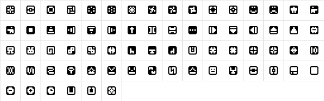 Mastertext Regular  glyph index