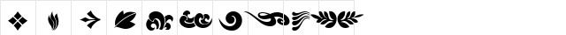 KR Simple Fleur Regular  glyph index