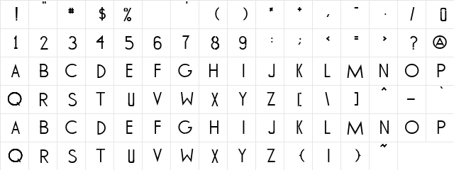 TOMMY HILFIGER AF Regular  glyph index