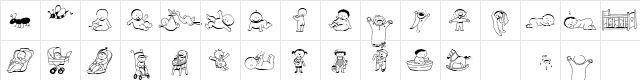 ABArtFonts BabyBoomOne  glyph index