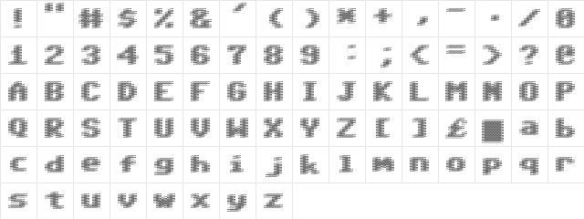 00ne C64 NeurOOpart 2 Regular  glyph index