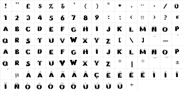 Himalaya Regular  glyph index