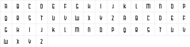 MUBARAK Regular  glyph index
