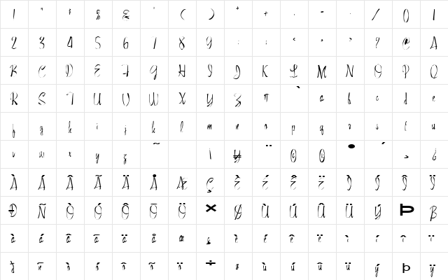 FZ WARPED 28 EX Normal  glyph index