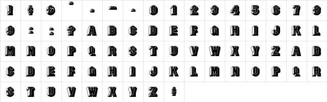 LeeCaps Regular  glyph index