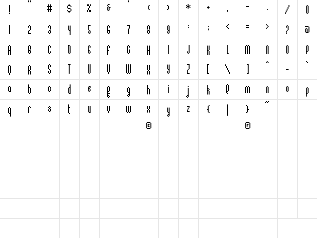 VIET MAP LOVE Regular  glyph index