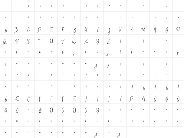 Salute Riches Free Regular  glyph index