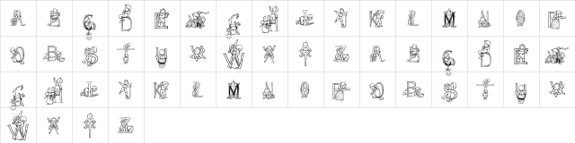 HFF Kids Stuff Regular  glyph index