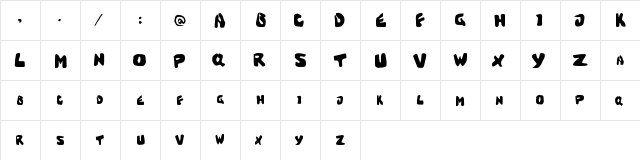 New Regular  glyph index