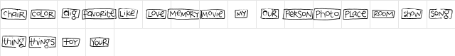 2Peas Blocks  Favorites Regular  glyph index