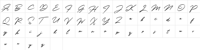 Holland Regular  glyph index