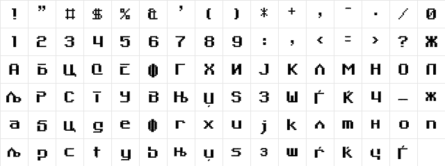 X_Charger Black  glyph index